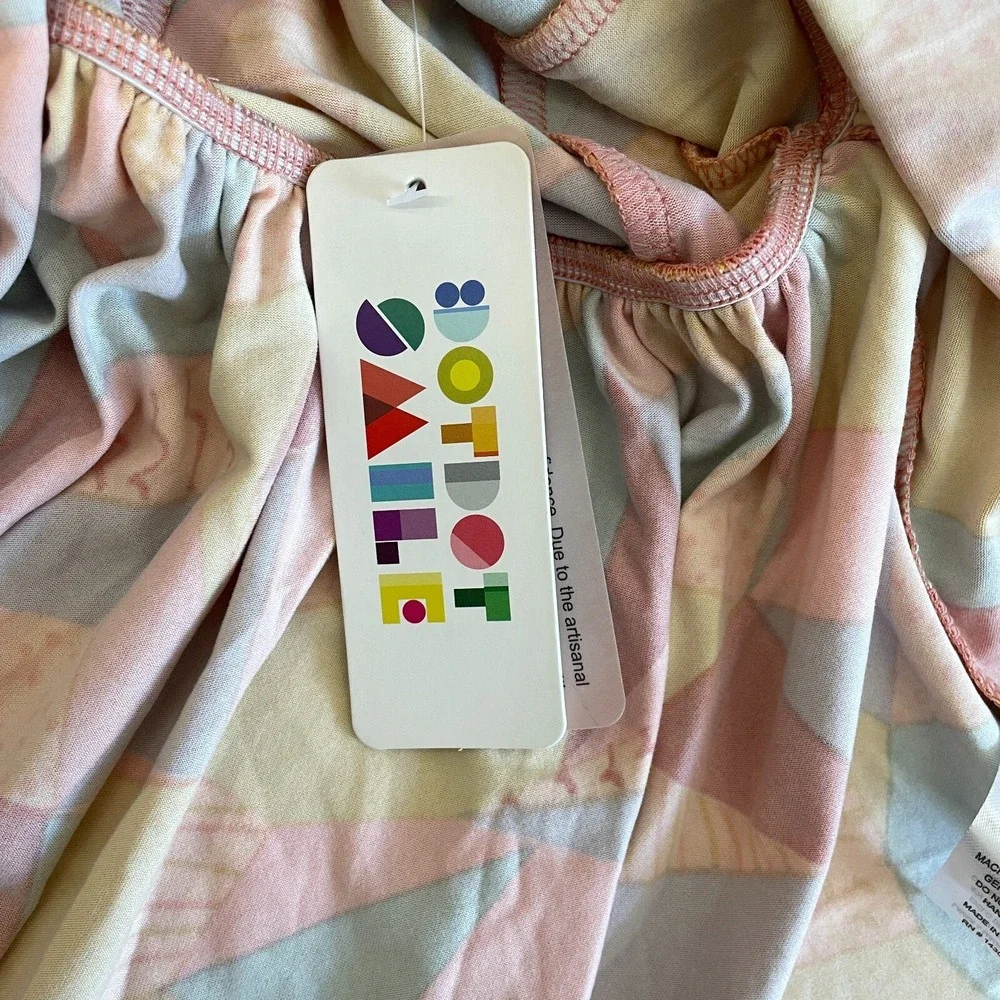 Dot Dot‎ Smile Geometric Ruffle Dress 6-12 Months Long Sleeve